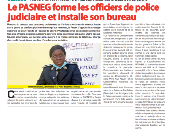 SÉDHIOU – Nouvelles dispositions réglementaires et judiciaires pour proscrire les violences contre les femmes et les enfants.